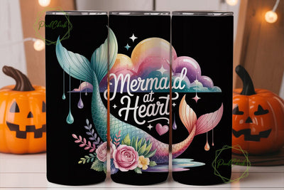 Mermaid at Heart 20oz Tumbler Wrap Sublimation PixelChick 
