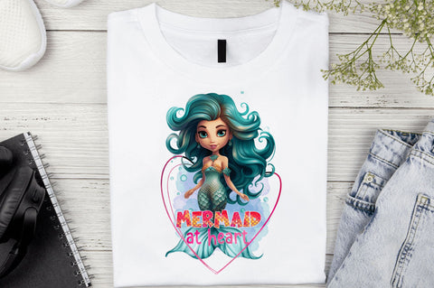 Mermaid at heart Sublimation Design Sublimation Regulrcrative 