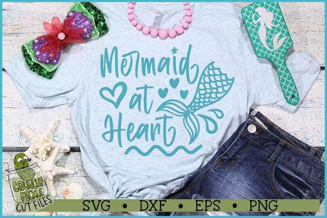 Mermaid at Heart SVG File SVG Crunchy Pickle 