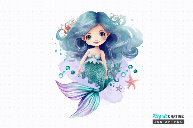 Mermaid clipart Sublimation Design Sublimation Regulrcrative 
