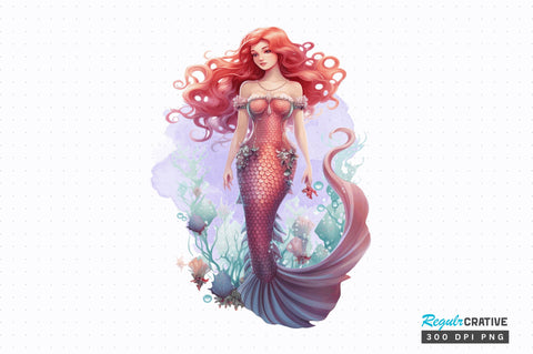 Mermaid clipart Sublimation Design Sublimation Regulrcrative 