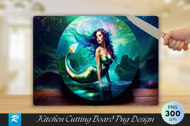 Mermaid Cutting Board Sublimation Regulrcrative 