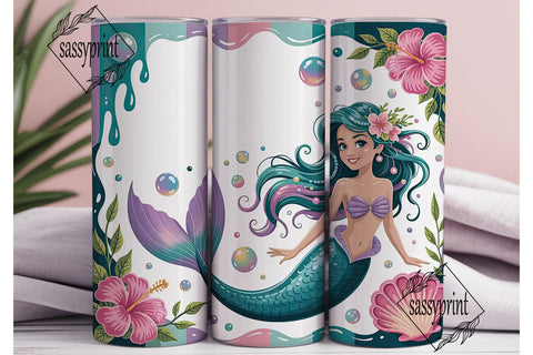 Mermaid Dreams Tumbler Design Sublimation sassyprint 