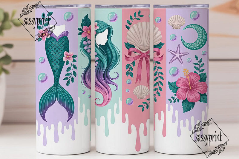 Mermaid Dreams Tumbler Design Sublimation sassyprint 