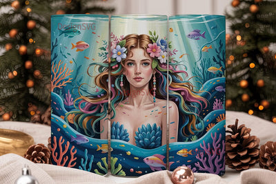 Mermaid Fantasy 20oz Tumbler Wrap Sublimation DesignSVG 