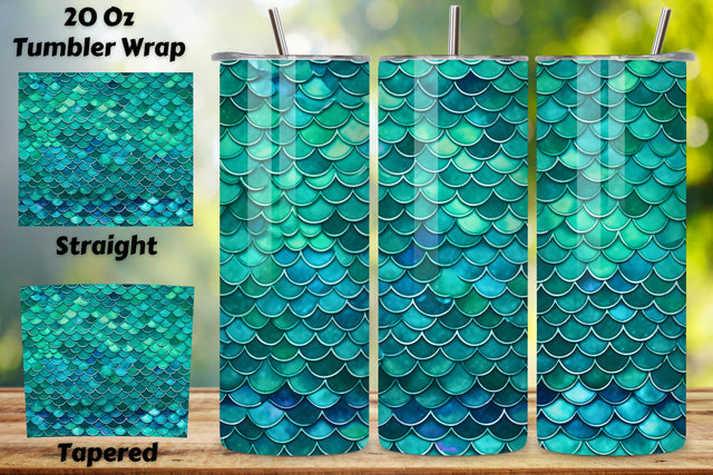 Mermaid Galaxy Tumbler wrap, Seamless Wrap PNG Sublimation FloridPrintables 