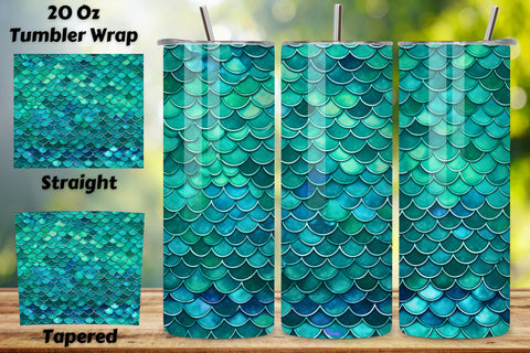 Mermaid Galaxy Tumbler wrap, Seamless Wrap PNG Sublimation FloridPrintables 