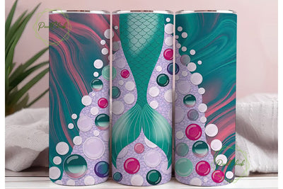 Mermaid Gemstone Glitter 20oz Tumbler Sublimation PixelChick 