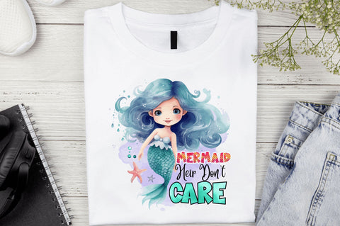 Mermaid heir dont care Sublimation Design Sublimation Regulrcrative 