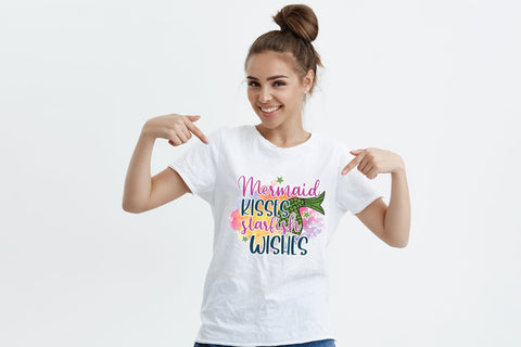 Mermaid Kisses Starfish Wishes, Summer Sublimation Design Sublimation CraftLabSVG 