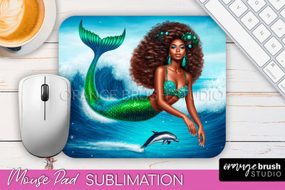 Mermaid Mouse Pad - Summer Sublimation Mouse Pad Sublimation OrangeBrushStudio 
