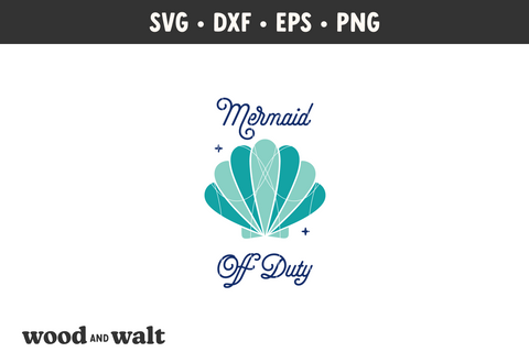 Mermaid Off Duty SVG | Summer Motel Keychain PNG | Beach Bag Tag SVG Wood And Walt 