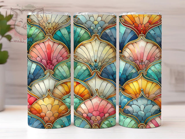 Mermaid Scales 20oz Tumbler Png, Straight & Tapered Tumbler Png, Mermaid Tumbler Png, Digital Download PNG Sublimation Lara' s Designs 
