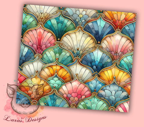 Mermaid Scales 20oz Tumbler Png, Straight & Tapered Tumbler Png, Mermaid Tumbler Png, Digital Download PNG Sublimation Lara' s Designs 