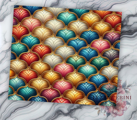 Mermaid Scales 20oz Tumbler Wrap PNG, Mermaid Tumbler Png, Straight & Tapered Tumbler Wrap, Instant Digital Download Sublimation Li Zamperini 