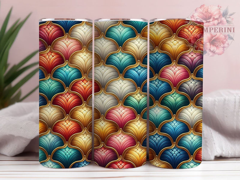 Mermaid Scales 20oz Tumbler Wrap PNG, Mermaid Tumbler Png, Straight ...