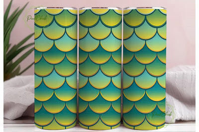 Mermaid Scales 20oz Tumbler Wrap Sublimation PixelChick 