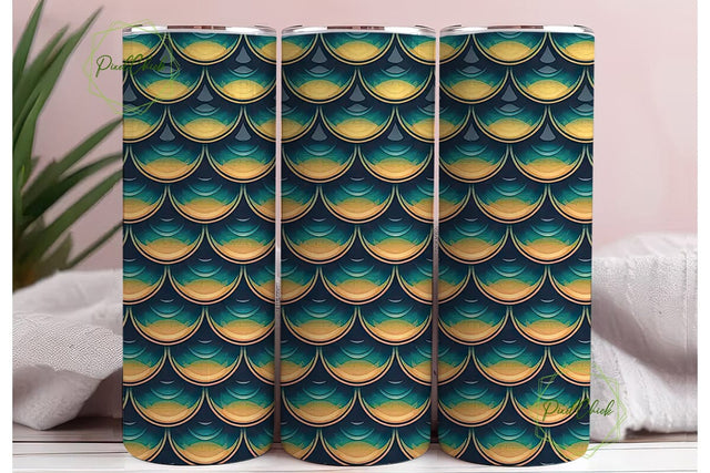 Mermaid Scales 20oz Tumbler Wrap Sublimation PixelChick 