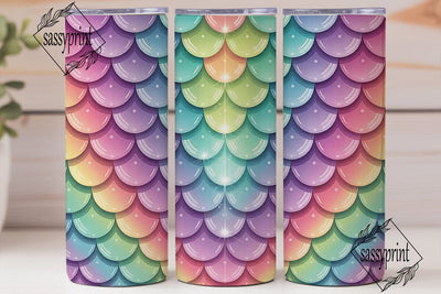 Mermaid Scales 20oz Tumbler Wrap Sublimation sassyprint 