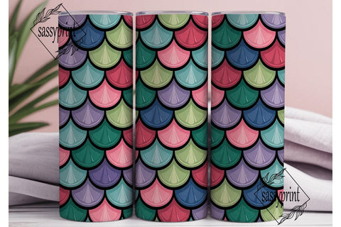 Mermaid Scales 20oz Tumbler Wrap Sublimation sassyprint 