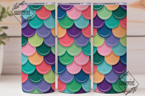 Mermaid Scales 20oz Tumbler Wrap Sublimation sassyprint 
