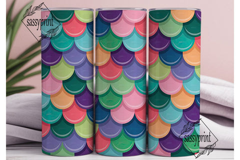 Mermaid Scales 20oz Tumbler Wrap Sublimation sassyprint 