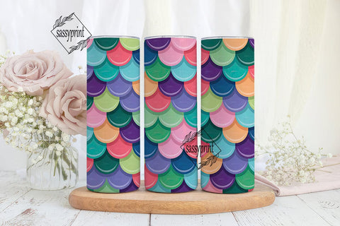 Mermaid Scales 20oz Tumbler Wrap Sublimation sassyprint 