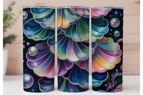 Mermaid Scales & Pearls 20oz Tumbler Sublimation PixelChick 