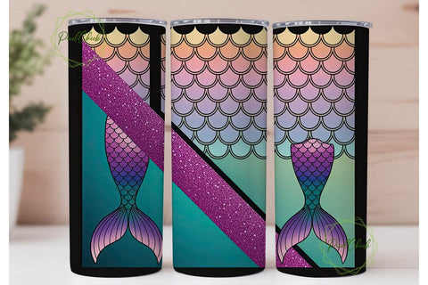 Mermaid Scales Tumbler Wrap Sublimation PixelChick 