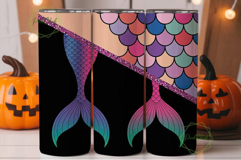 Mermaid Scales Tumbler Wrap Sublimation PixelChick 
