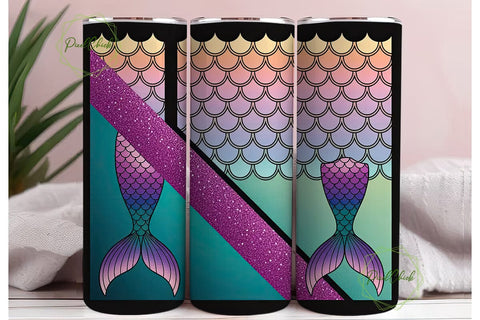 Mermaid Scales Tumbler Wrap Sublimation PixelChick 