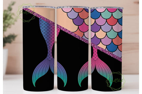 Mermaid Scales Tumbler Wrap Sublimation PixelChick 