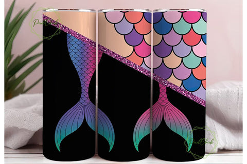 Mermaid Scales Tumbler Wrap Sublimation PixelChick 