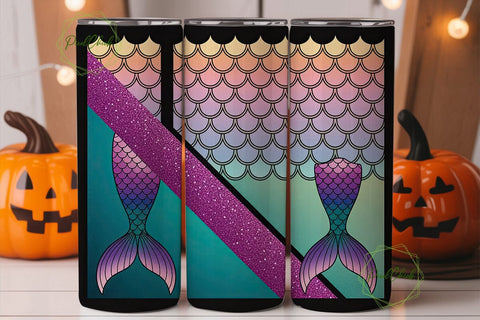 Mermaid Scales Tumbler Wrap Sublimation PixelChick 