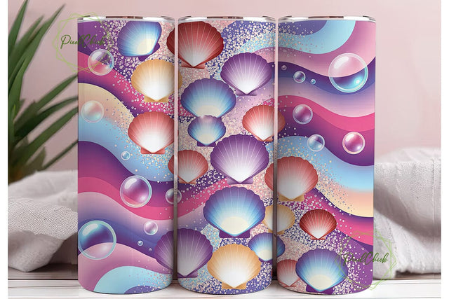 Mermaid Seashell Dreams 20oz Tumbler Sublimation PixelChick 