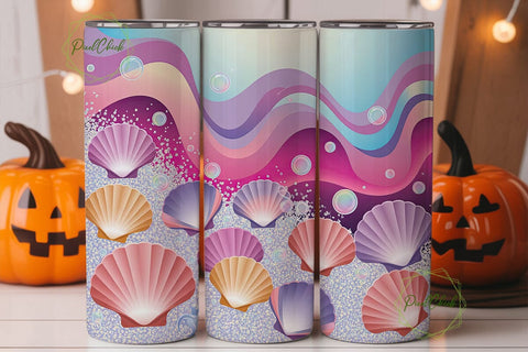 Mermaid Seashell Dreams 20oz Tumbler Sublimation PixelChick 