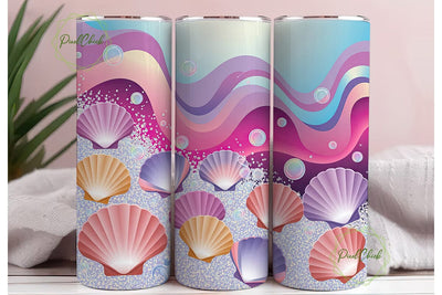 Mermaid Seashell Dreams 20oz Tumbler Sublimation PixelChick 