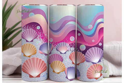 Mermaid Seashell Dreams 20oz Tumbler Sublimation PixelChick 
