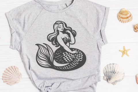 Mermaid Silhouette SVG Bundle | 4 Magical Mermaid Designs SVG Tafti Art 