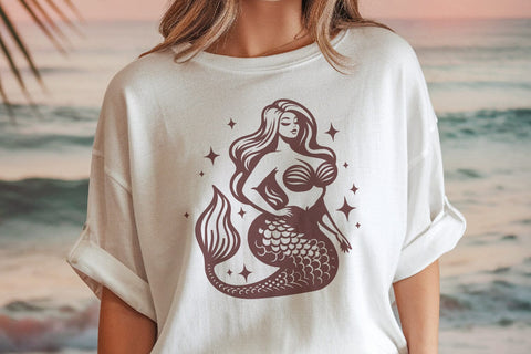 Mermaid Silhouette SVG Bundle | 4 Magical Mermaid Designs SVG Tafti Art 