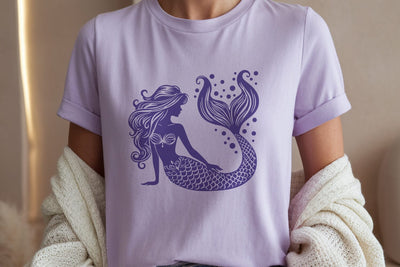 Mermaid Silhouette SVG – Fantasy Ocean Girl Cut File SVG Tafti Art 