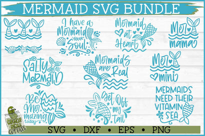 Mermaid SVG Bundle SVG Crunchy Pickle 