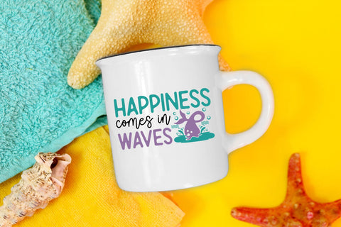 Mermaid SVG - Happiness Comes in Waves SVG CraftLabSVG 