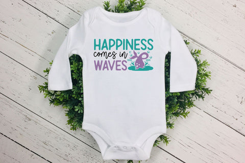 Mermaid SVG - Happiness Comes in Waves SVG CraftLabSVG 