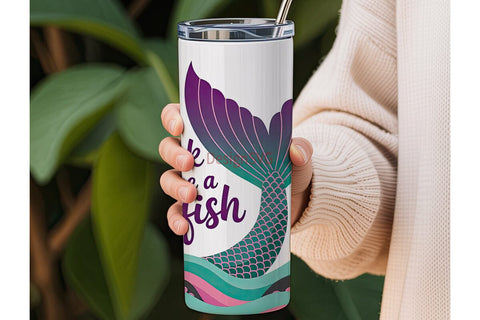 Mermaid Tail 20oz Tumbler Wrap Sublimation DesignSVG 