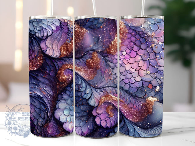 Mermaid Tail Tumbler Wrap, 20 oz Skinny Tumbler, stylish tumbler, trendy tumbler, high-quality tumbler, durable tumbler, leak-proof tumbler Sublimation ToriDesigns 