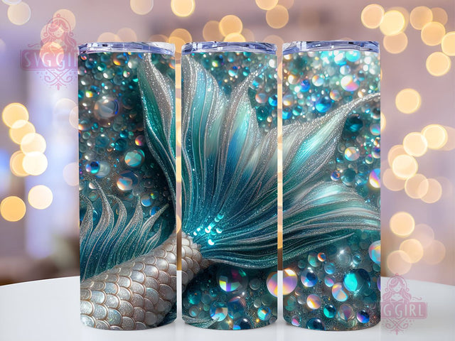 Mermaid Tails Tumbler Wrap, Mermaid 20oz Skinny Tumbler Wrap Design, Mermaid Life, Under The Sea, Design Instant Digital Download Sublimation SvggirlplusArt 