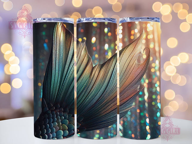Mermaid Tails Tumbler Wrap, Mermaid 20oz Skinny Tumbler Wrap Design, Mermaid Life, Under The Sea, Design Instant Digital Download Sublimation SvggirlplusArt 