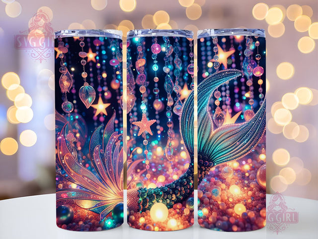 Mermaid Tails Under Sea Scales 20 oz Skinny Tumbler,Mermaid Scales Tumbler Wrap PNG, Sublimation Digital Download, 20 oz Skinny Tumbler Design, Instant Digital Download Only, Cute Tumbler Wrap Sublimation SvggirlplusArt 