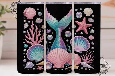 Mermaid Treasure 20oz Tumbler Wrap Sublimation sassyprint 